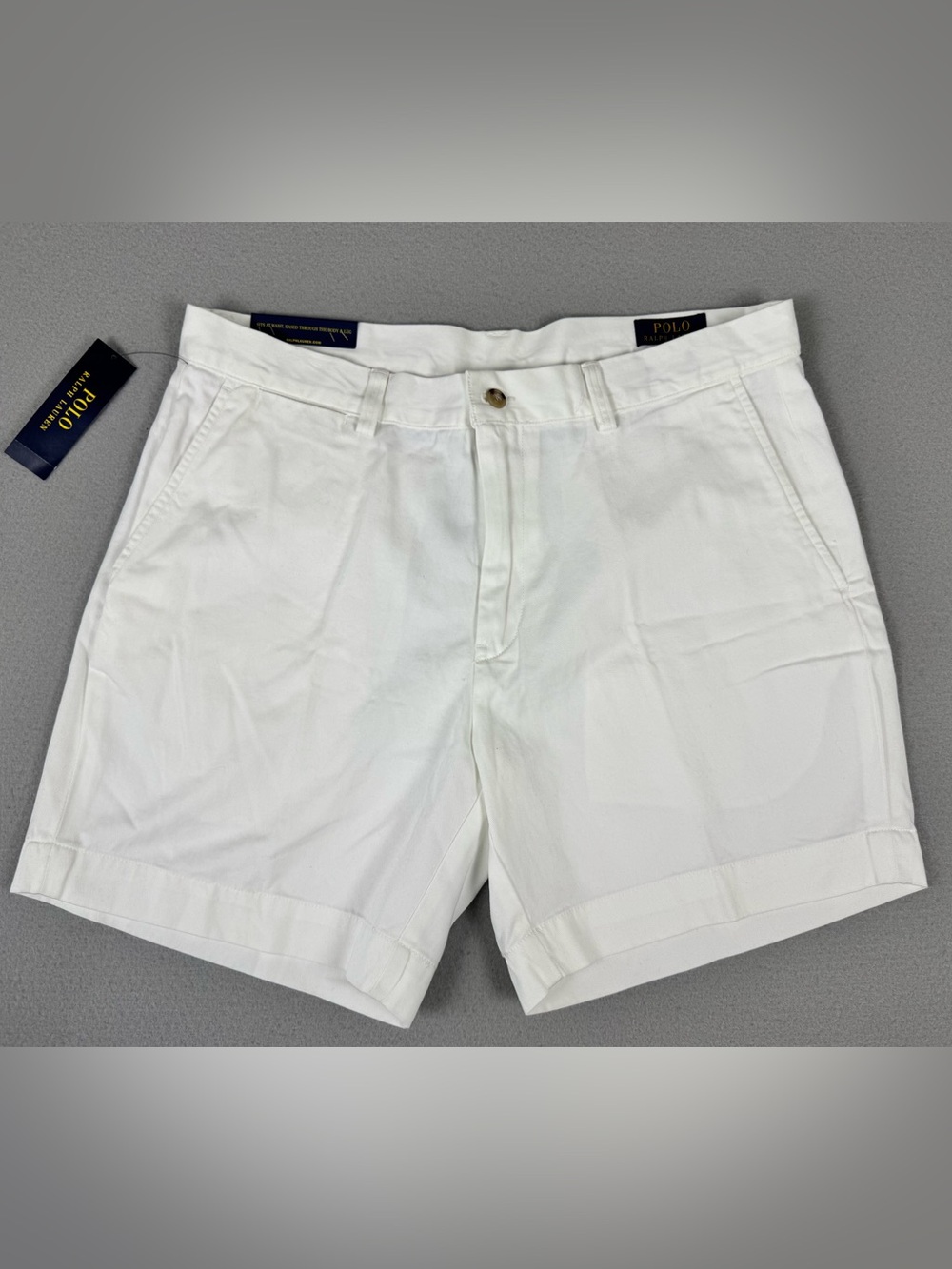 NWT Polo Ralph Lauren Men’s Classic Fit 6” Chino Shorts In White Size 34